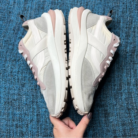 Ash Spider Double Tongue Chunky Sneakers in White Pink Grey - Picture 6 of 10